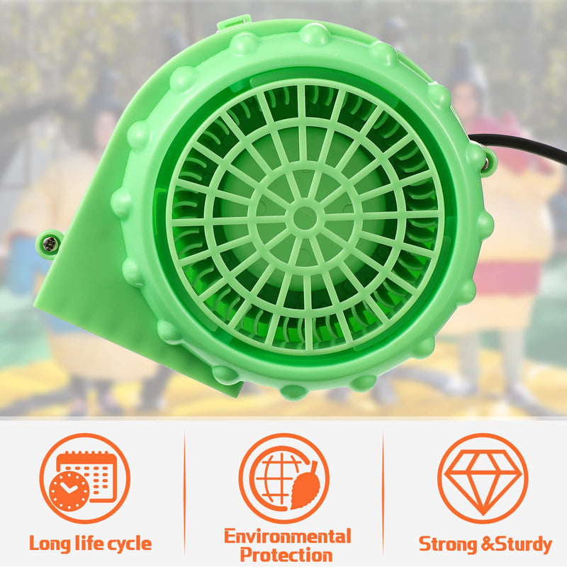 [Australia - AusPower] - Mini Fan Blower 2 Pieces Small Portable USB Inflatable Fan Replacement Orange Green Mini Blower for Halloween Dinosaur Costume Doll Alien Inflatable Game Clothing Suits 