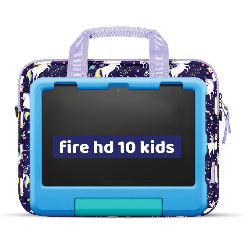 [Australia - AusPower] - Choco Mocha Tablet Bag for Kids（10inch & 12.5inch） 12.5inch（12.5 x 9.8 x 1.3） Unicorn-Purple 12.5inch 