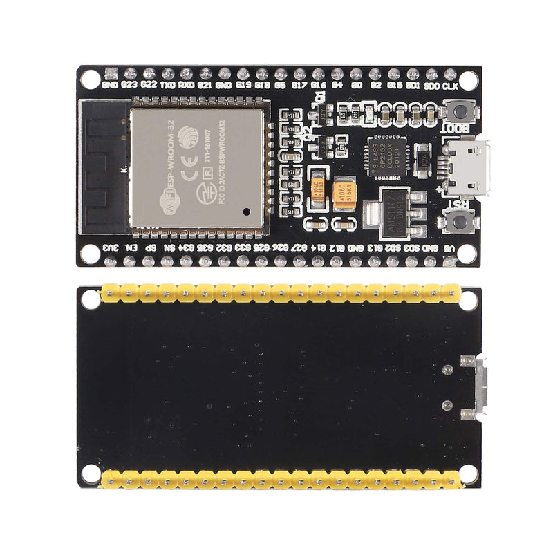 [Australia - AusPower] - 5PCS ESP32 38Pin Development Board ESP-32S Microcontroller Processor Integrated 2-in-1 Microcontroller ESP-WROOM-32 Chip CP2102 WiFi NodeMCU-32S ESP-WROOM-32 Compatible with Arduino IDE 5PCS ESP32 38Pin 