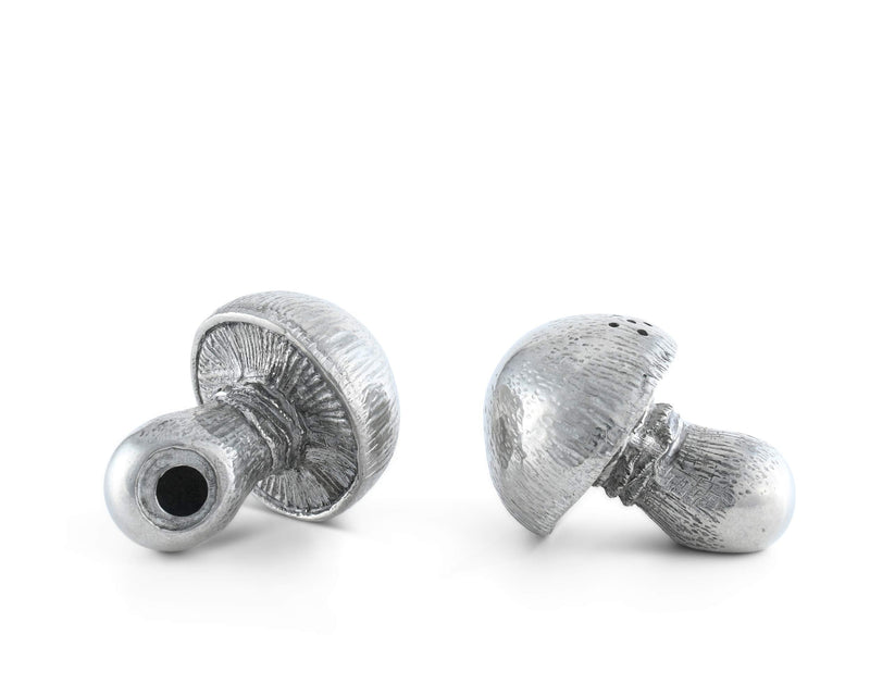 [Australia - AusPower] - Vagabond House Pewter Mushroom Salt and Pepper Shaker Set 2 inch Wide x 2.5 inch Tall 