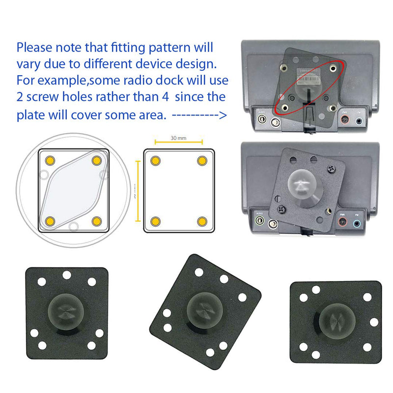 [Australia - AusPower] - Heavy Duty Metal AMPS Hole Pattern ELD Drinks Cup Holder Mount Compatible with Ham CB Pro Satellite Radio & All Universal 2 & 4 Hole fit AMPS Pattern mounting Device 