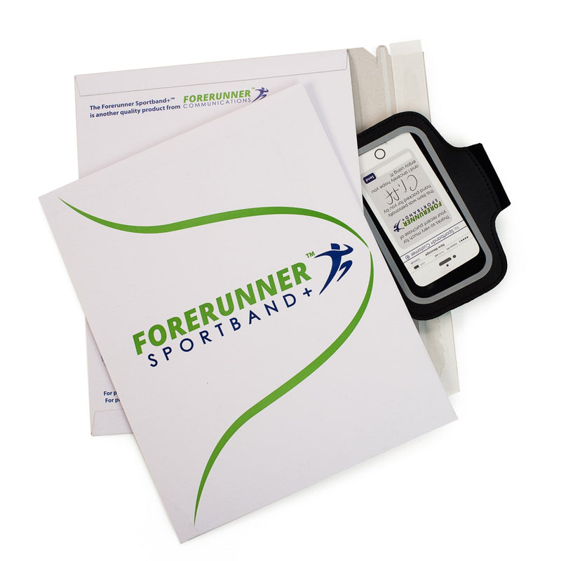 [Australia - AusPower] - Forerunner Sportband+ iPhone 5 Armband for Running with Two Additional Ports for Earphone-Free Listening Works with iPod Touch 5 for 8-14 inch arms Black Frustration-Free Packaging 