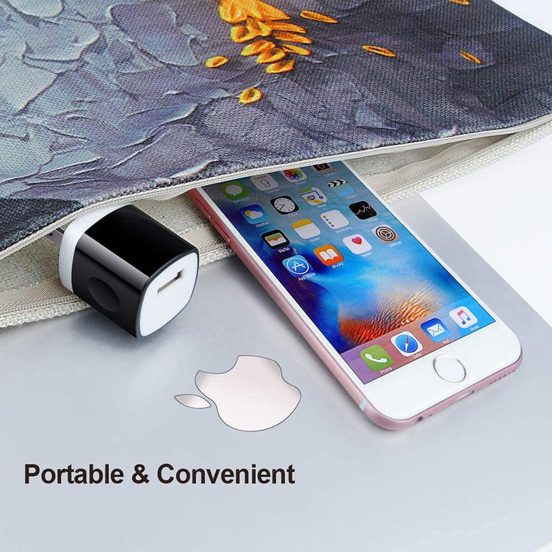 [Australia - AusPower] - USB Single Charger Block 10 Pack, UorMe 1A 5V Single Port Power Adapter Charging Phone Cube Box Pack Compatible with iPhone 12 SE 11 X 8 7 6S, Galaxy A21 Note20 A71 A51 A31 S10 S9 S8 Note 9 8 S7 Edge Black+White 