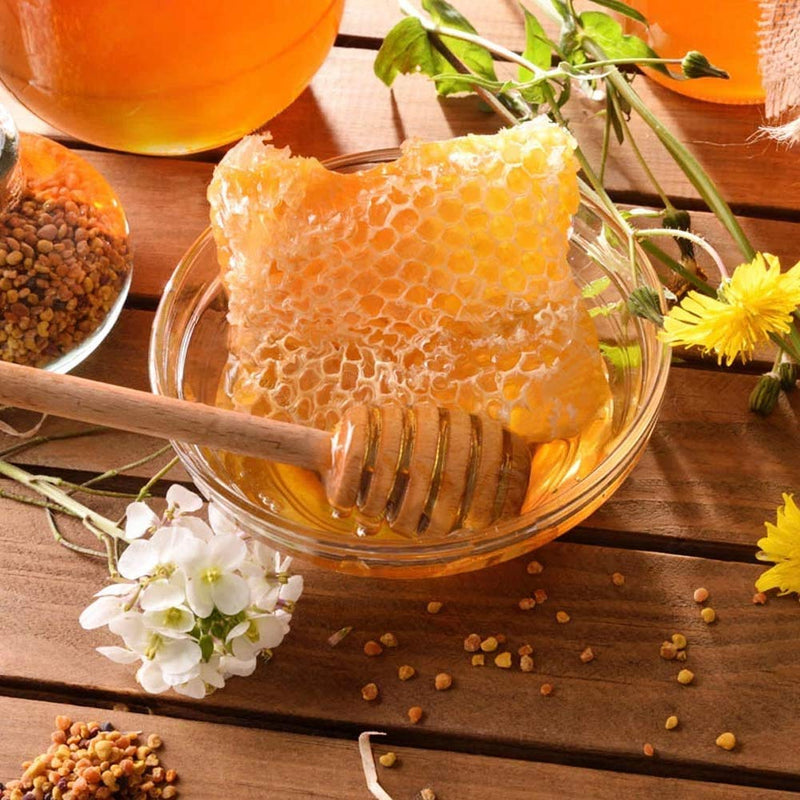 [Australia - AusPower] - ICEYLI 4 Pcs (6.3 Inches) Wooden Honey Mixing Stirrer Honey Dipper Sticks Honey Comb Stick Honey Spoon Collecting Dispensing Drizzling Jam 6.3inch 
