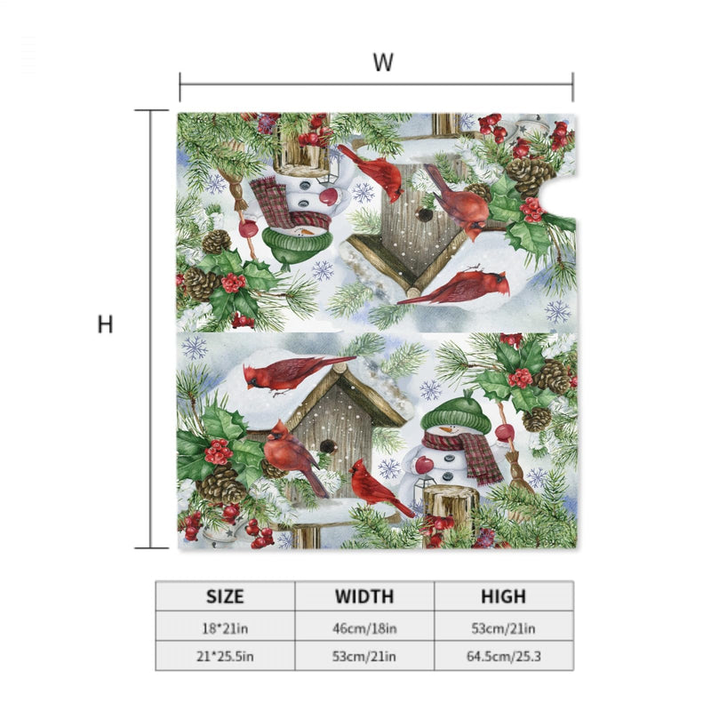 [Australia - AusPower] - Winter Mailbox Covers Magnetic Standard Size 18x21 Christmas Cabin Birds Cardinal Snowman Snowflakes Print Xmas Decorative Mailbox Wrap Cover Holiday Decorations Outdoor Home Patio Garden Decor Winter 