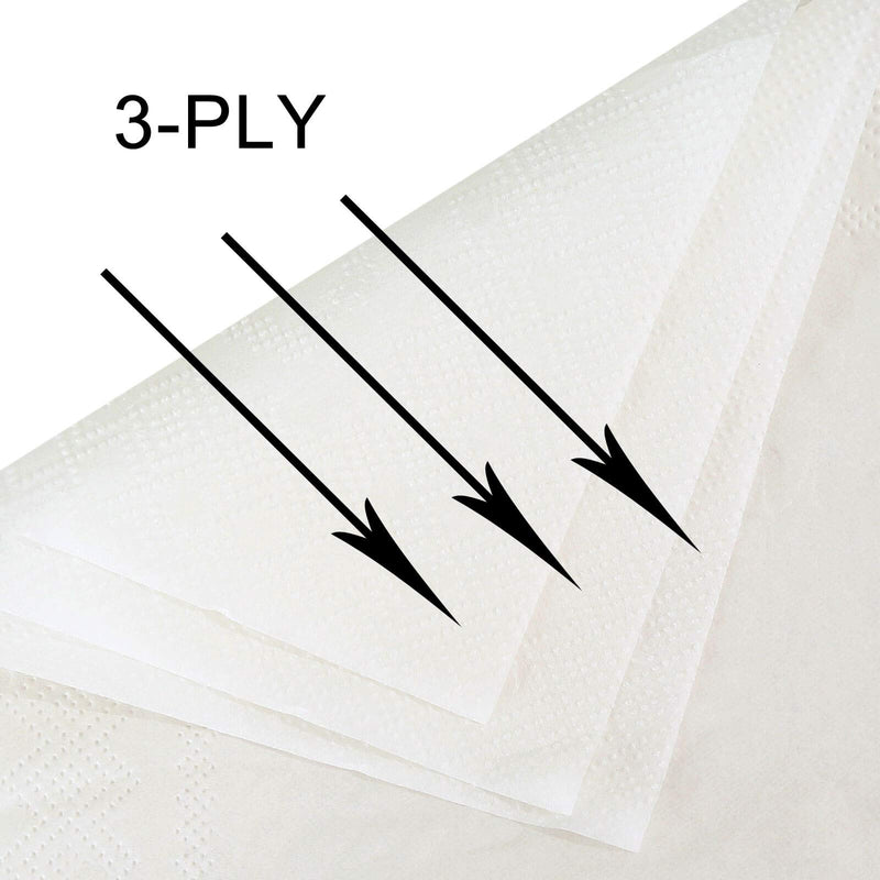 [Australia - AusPower] - Gexolenu Shiny Gold Stripe Foil Cocktail Napkins,- Decorative Paper beverage Stripe Napkins, , Perfect for Wedding table decoration, Birthdays & Anniversary Parties, Daily Use(3-ply, 50 Pcs,10" x 10") White + Gold Stripe 