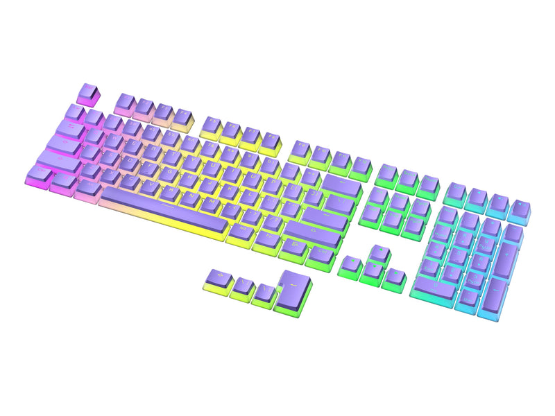 [Australia - AusPower] - Ranked Pudding PBT Keycaps | 112 Double Shot Translucent ANSI US & ISO Layout | OEM Profile for RGB Mechanical Gaming Keyboard (Lavender) 112 Keys Lavender 