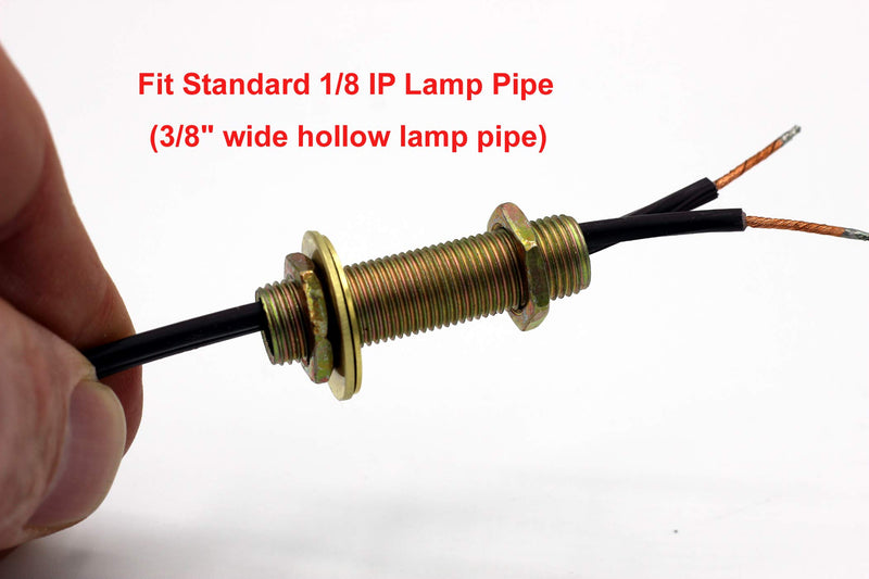 [Australia - AusPower] - Creative Hobbies ELY233 - Steel Hex Lock Nut Fasteners - Yellow Zinc Coated, Fits 1/8IP Standard Lamp Pipe, Hardware DIY Repair Part - Pack of 50 Pieces 