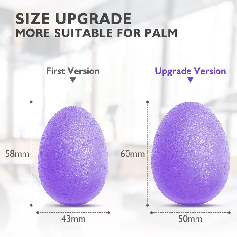 [Australia - AusPower] - Peradix Hand Grip Strength Trainer, Stress Relief Ball for Adults and Kids, Wrist Rehab Therapy Hand Grip Equipment Ball Squishy - Set of 3 Finger Resistance Exercise Squeezer Purple Green Black 