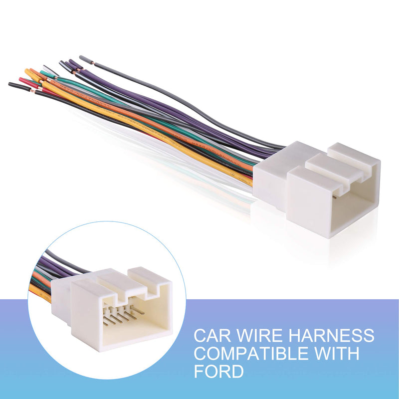 [Australia - AusPower] - RDBS Car Radio Wire Harness to Install an Aftermarket Stereo Receiver Fit for 1998-2009 Ford Vehicles 