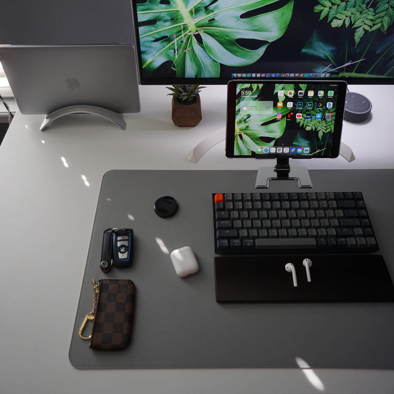 [Australia - AusPower] - TBITD Tablet Stand for Desk - Foldable Holder for iPad Pro, Air, Mini - Adjustable Viewing Angles & Heights - Compact, Lightweight Design for Travel Use - Compatible with 7-12.9 Inch Tablet PCs Black 