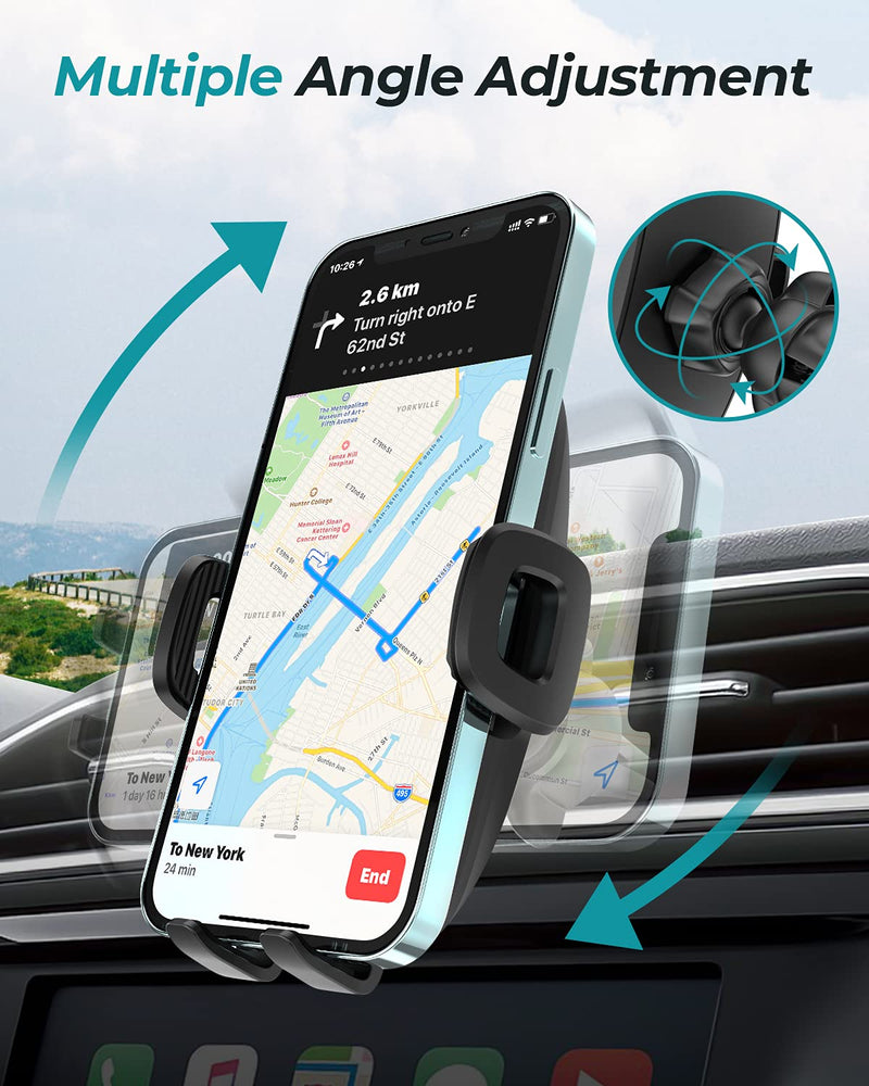 [Australia - AusPower] - Air Vent Phone Holder, APPS2Car Universal Phone Mount for Car, [Free Hands] Phone Vent Clip, [Never Drop] Cell Phone Holder Car, Compatible with 4.7-6.8 inch All Smartphone 