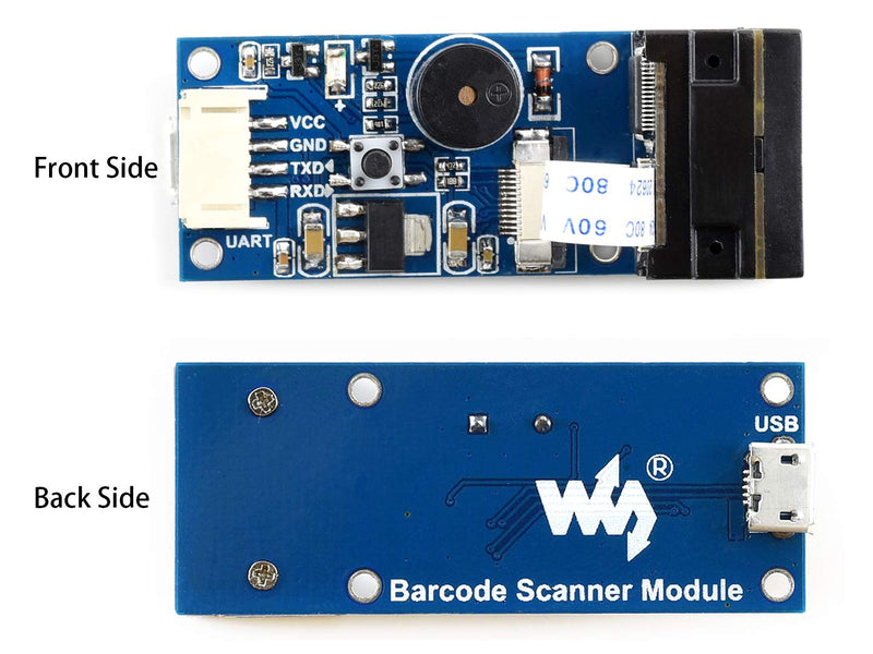 [Australia - AusPower] - Barcode Scanner Module, 1D/2D Codes Reader Decode Barcode, QR Code etc Onboard Micro USB and UART Interface Plug into a Computer Directly or Other Device Onboard Light Source can Work in The Dark 