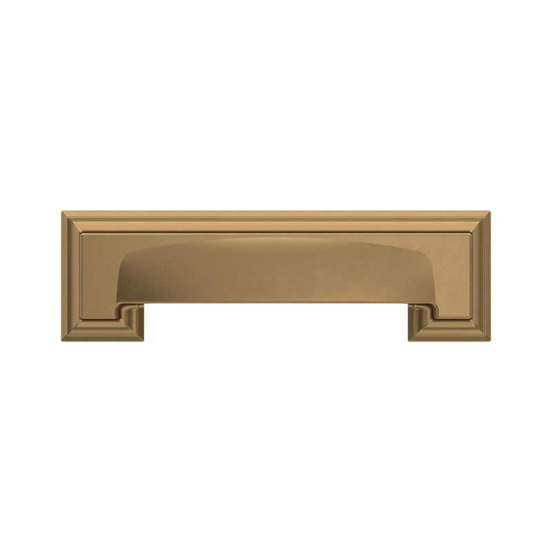 [Australia - AusPower] - Amerock | Cabinet Cup Pull | Champagne Bronze | 3 inch & 3-3/4 inch (76mm & 96 mm) Center-to-Center | Appoint | 1 Pack | Drawer Pull | Cabinet Handle | Cabinet Hardware 3 & 3-3/4 in. Center-to-Center 