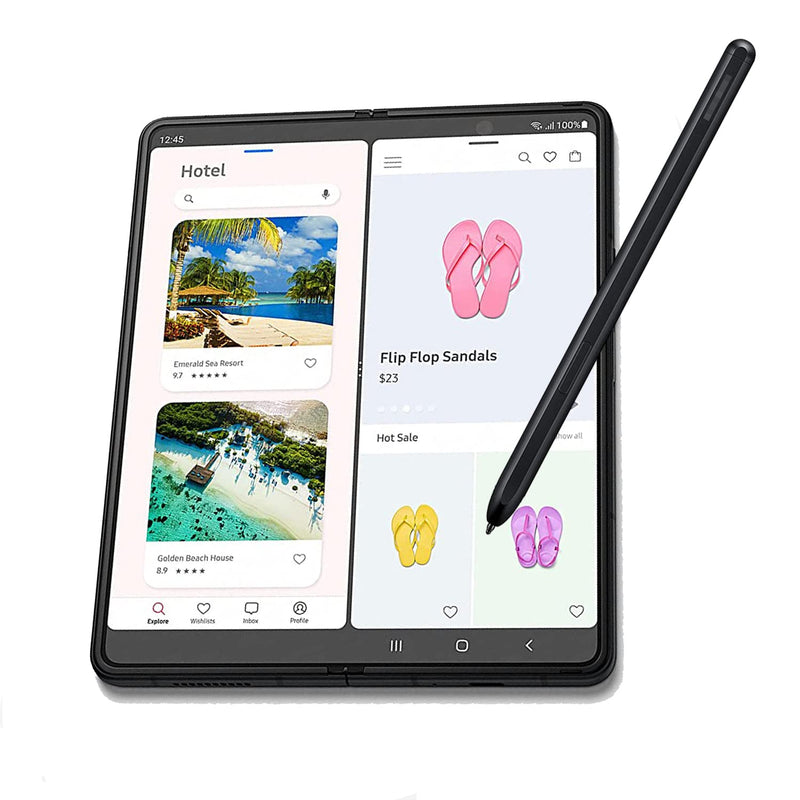 [Australia - AusPower] - Galaxy Z Fold 3 S Pen Replacemen for Samsung Galaxy Z Fold 3 5G Fold Edition Stylus Pen Without Bluetooth + Tips/Nibs & Tweezer (Black) 