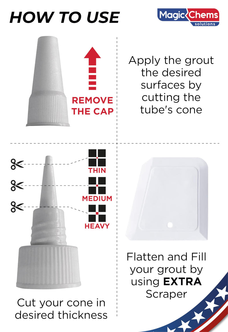 [Australia - AusPower] - Tile Grout Repair, Cream 8.8 oz/250gr. Fast Drying Grout Repair Kit, Grout Filler Tube Repair Kit, Tile Grout Paint, Grout Sealer Restore and Renew Bathroom Floor, Tile Gaps, Joints, Lines Cream 8.8 oz. 