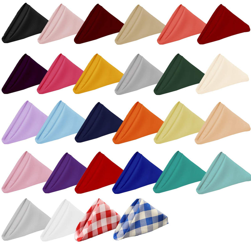 [Australia - AusPower] - Your Chair Covers - 20 Inch Square Premium Polyester Cloth Napkins 10 Pack - Blush, Oversized, Double Folded and Hemmed Table Napkins for Restaurant, Bistro, Wedding, Thanksgiving and Christmas 