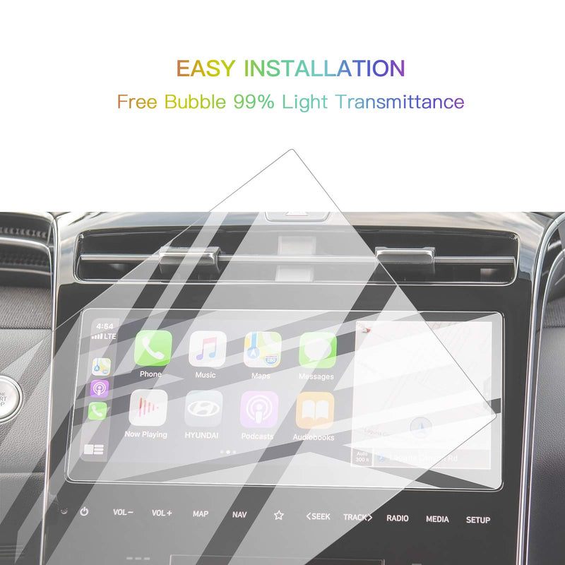 [Australia - AusPower] - Screen Protector Film for 2021 Tucson NX4 Navigation Display Anti Scratch Tempered Glass 9H Hardness HD Clear Anti-Explosion Hyundai GPS LCD Touch Screen Protector Foils (10In Navi) 10In Navi 