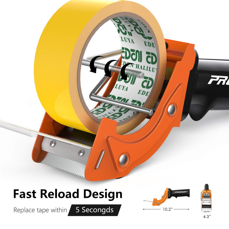 [Australia - AusPower] - PROSUN Fast Reload 2 Inch Tape Gun Dispenser Packing Packaging Sealing Cutter Orange 
