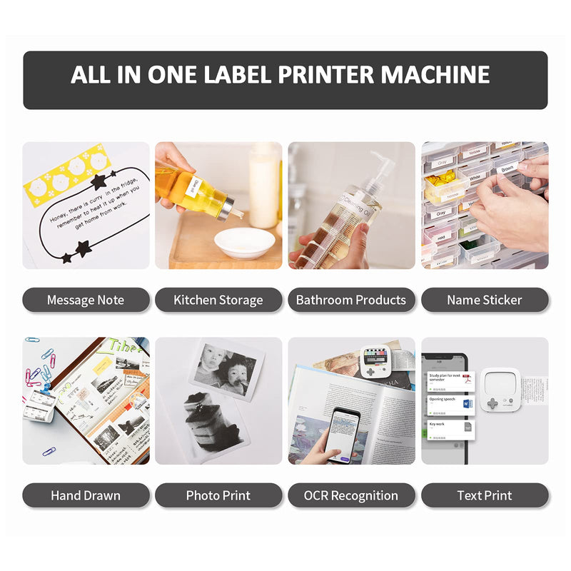 [Australia - AusPower] - MakeID Portable Sticker Printer-SC1 2 Inch Mini Bluetooth Pocket Thermal Label Maker Printer Compatible with Android & iOS Multipurpose Printing for Memo,Shopping List,Note,Photo,Hand Drawn and More 