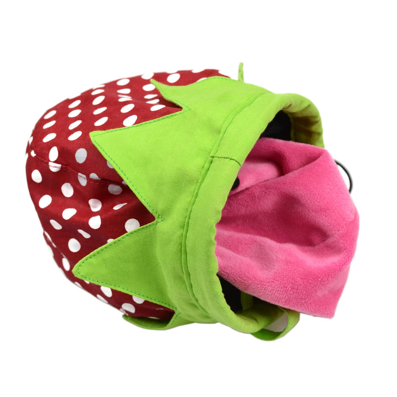 [Australia - AusPower] - Strawberry Chalk Bag with Carabiner Drawstring for Rock Climbing Weight Lifting Rock Climbing Bag Chalkbag 