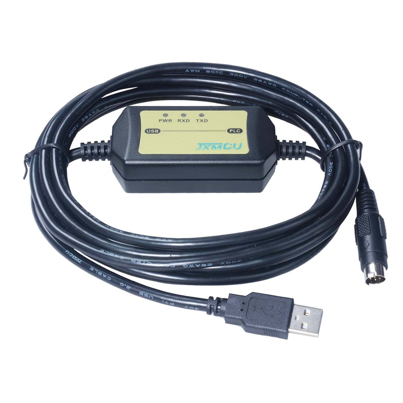 [Australia - AusPower] - Avanexpress PLC Micrologix Cable USB Interface Compatible PLC Micrologix 1000, 1200, 1400 Series with USB-1761-CBL-PM02 8 Pin Round Aapater 