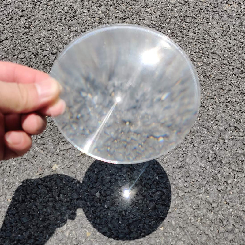 [Australia - AusPower] - Fresnel Lens Magnifier, Diameter 100mm (4''), Focal Length 50mm, Acrylic Ultrathin Lens for Physics Classroom,Solar Heating,Magnifiying. (Focal Length 50mm) 