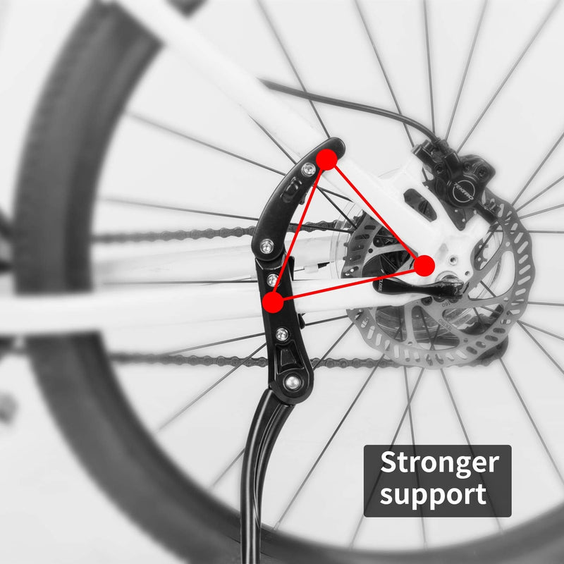 [Australia - AusPower] - ROCKBROS Bike Kickstand for Mountain Bike Bicycle Kickstand Adults 24 inch to 29 inch Adjustable Bike Side Stand 