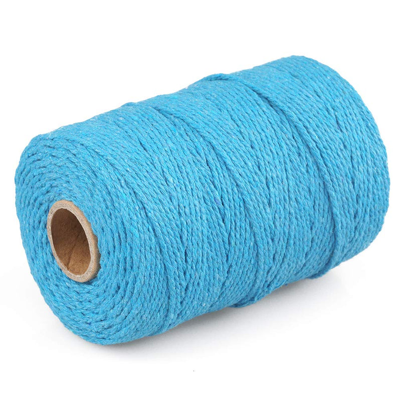 [Australia - AusPower] - 200M/656 Feet Cotton String,Lake Blue String,Cotton Cord Craft String Bakers Twine for DIY Crafts and Gift Wrapping-2mm 2mm x 656 ft Lake Blue 