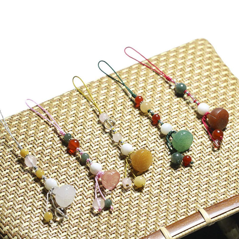 [Australia - AusPower] - Hemobllo Cell Phone Strap Jade Phone Charm Key Agate Chain Car Key Hanging Pendants Decor for Car Phone Fan Clothing Decor Green 
