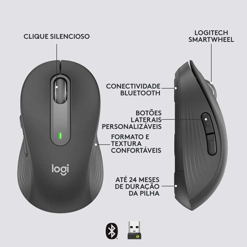 [Australia - AusPower] - Logitech Signature M650 Wireless Mouse, Graphite 
