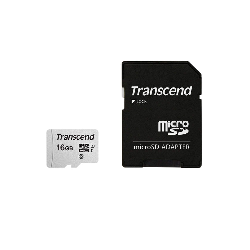 [Australia - AusPower] - Transcend TS16GUSD300S-AE 16GB UHS-I U1 MicroSD Memory Card with Adapter 