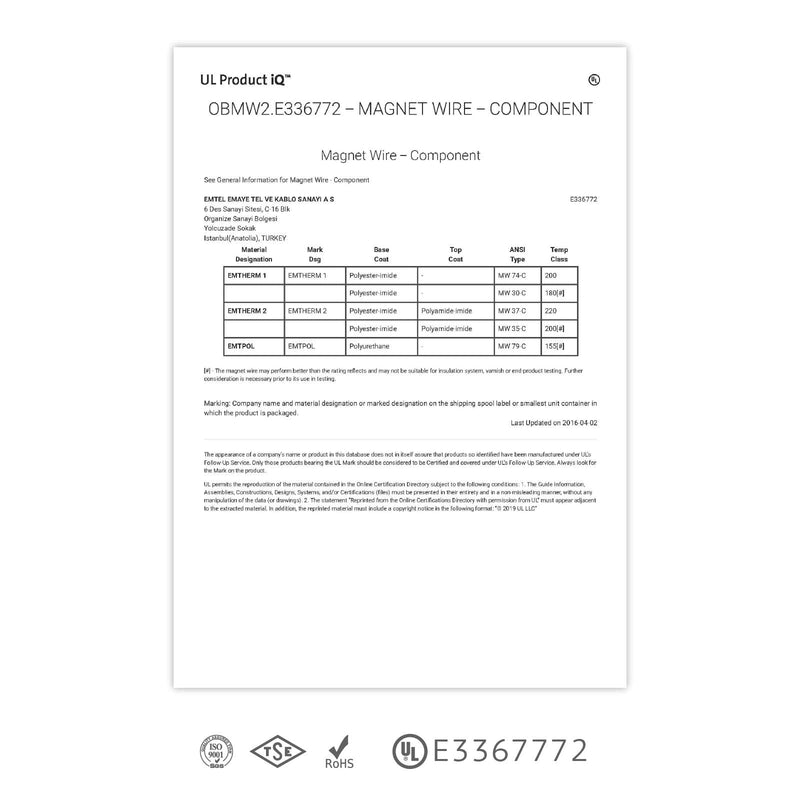 [Australia - AusPower] - Emtel 25 AWG - 1 lb (1000 feet) Magnet Wire - Enameled Copper Wire for Electrical Motor Transformer Magnetic Coil 220°C (428°F) Thermal Class - Double Insulated Winding Wire 
