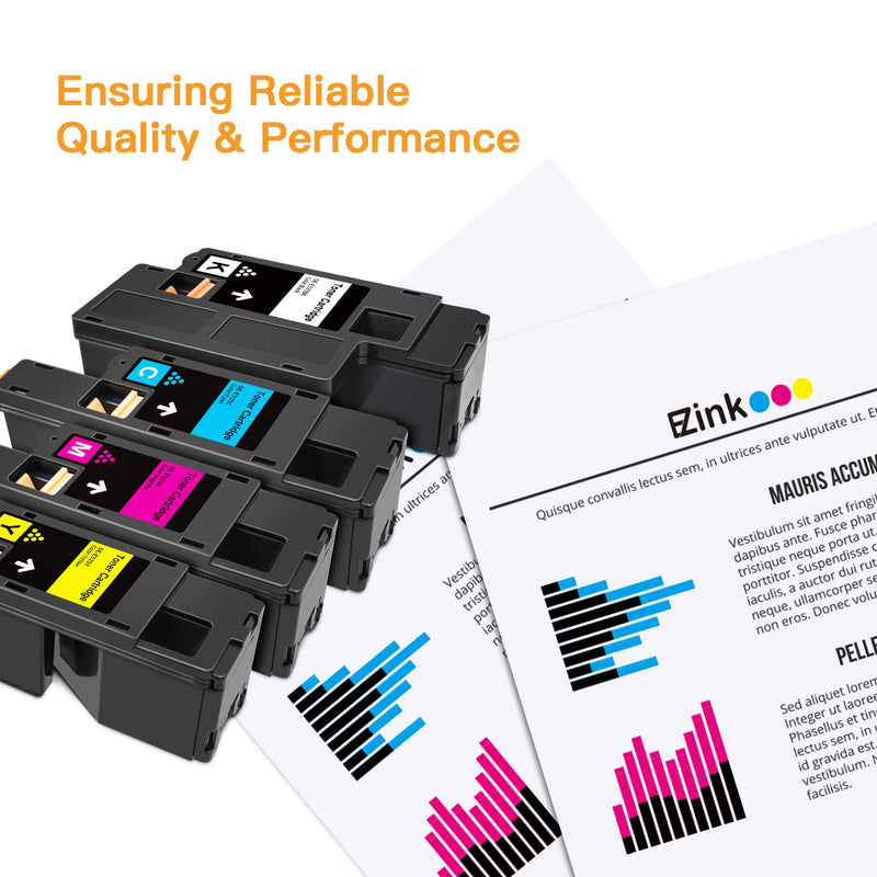 [Australia - AusPower] - E-Z Ink (TM) Compatible Toner Cartridge Replacement for Dell E525W E525 525w to use with E525w Wireless Color Printer for 593-BBJX 593-BBJU 593-BBJV 593-BBJW (Black Cyan Magenta Yellow, 4 Pack) 