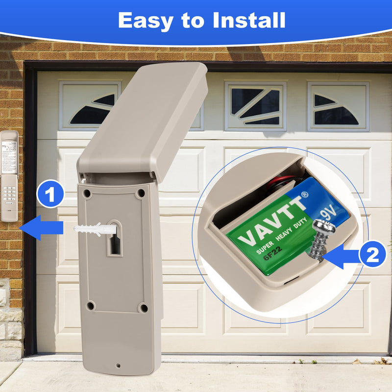 [Australia - AusPower] - 878max 877max Garage Door Keypad, Compatible with liftmaster/Chamberlain/Craftsman Garage Door Openers with Red, Yellow, Purple, Green Learn Button, Wireless Keyless Keypad 