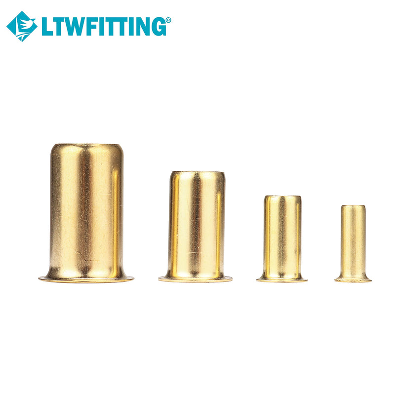 [Australia - AusPower] - LTWFITTING Assortment Kit 1/4 3/8 1/2 5/8 Inch OD Compression Inserts, Brass Compression Fittings(Pack of 200) 
