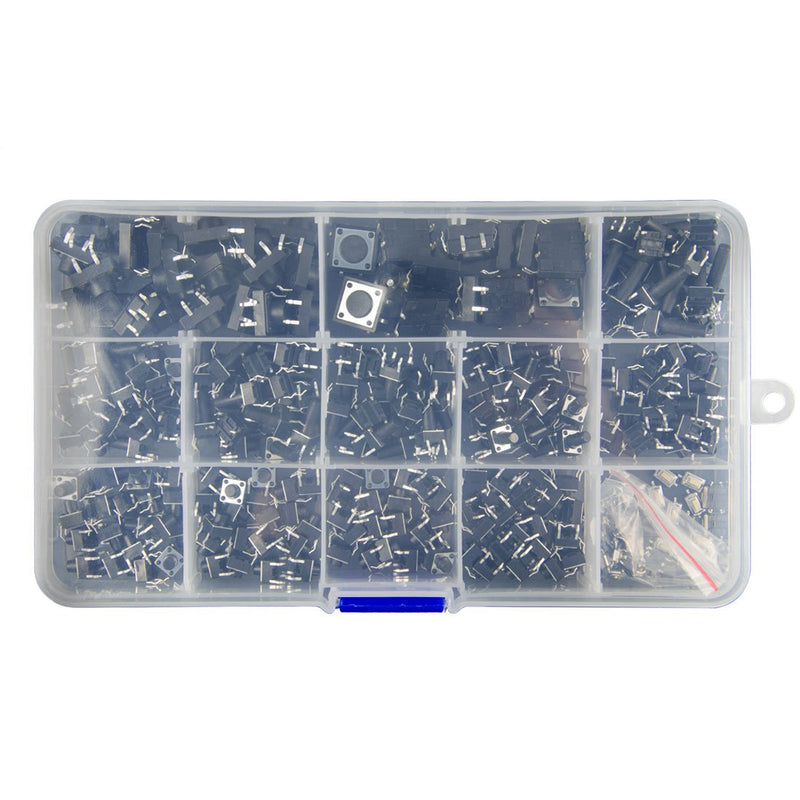 [Australia - AusPower] - XINGYHENG 280Pcs 6 * 6 * 5mm 4pin (14 Kinds,Each swith 20pcs) Mini Micro Momentary Tactile Push Button Switch Tactile Tact Push Button Switch Assortment Box 
