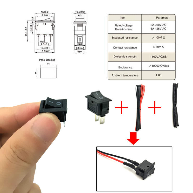 [Australia - AusPower] - 6 Set DC Motors Kit, Mini Electric Hobby Motor 3V -12V 25000 RPM Strong Magnetic with 86Pcs Plastic Gears, 9V Battery Clip Connector,Boat Rocker Switch,Shaft Propeller for DIY Science Projects 