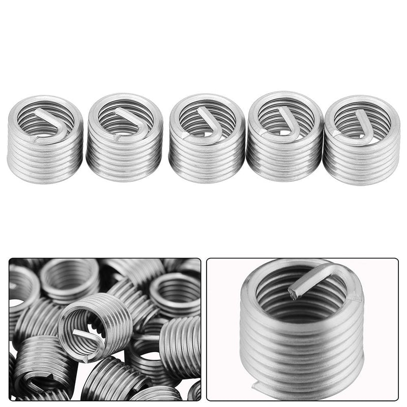 [Australia - AusPower] - 50pcs Stainless Steel Coiled Wire Helical Screw Thread Repair Insert Assortment Kit M8 x 1.25 x 1.5D Length 