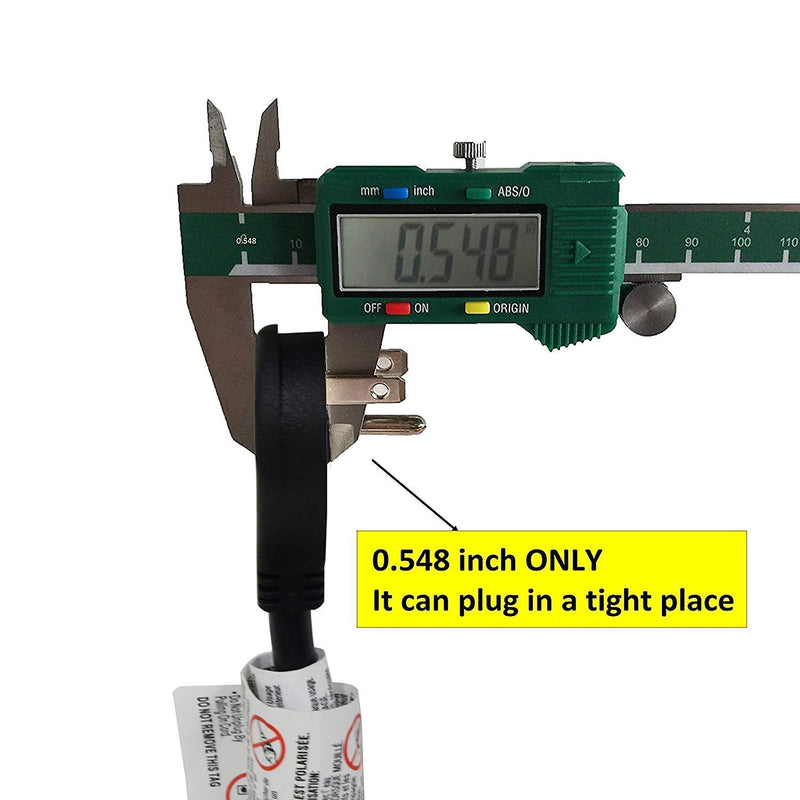[Australia - AusPower] - FIRMERST 10ft 1875W Flat Plug Extension Cord 14 AWG Black 15A UL Listed 10 Feet 