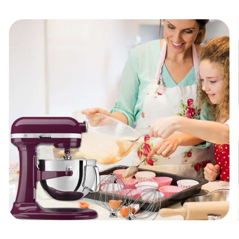 [Australia - AusPower] - Wire Whip Stainless Steel for KitchenAid 6 Quart Bowl-Lift Stand Mixer, KN256WW 6-Wire Whisk Attachment, Balloon Whisk, Heavy Duty, Dishwasher Safe 