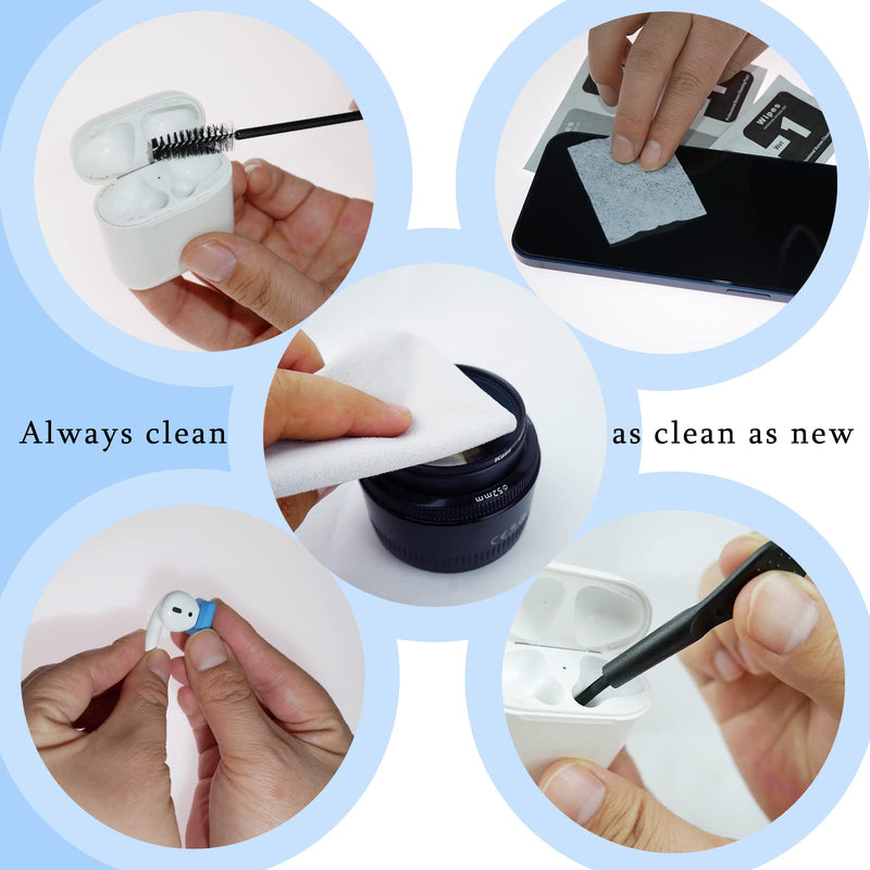 [Australia - AusPower] - for Airpod Cleaning Kit, for Airpod Cleaner Kit Phone Cleaning Kit for iPhone Cleaning Kit Jack Charger Port Hole Plug Speaker Earbud Cleaner Tool for Cameras Keyboards Headphones A kit 