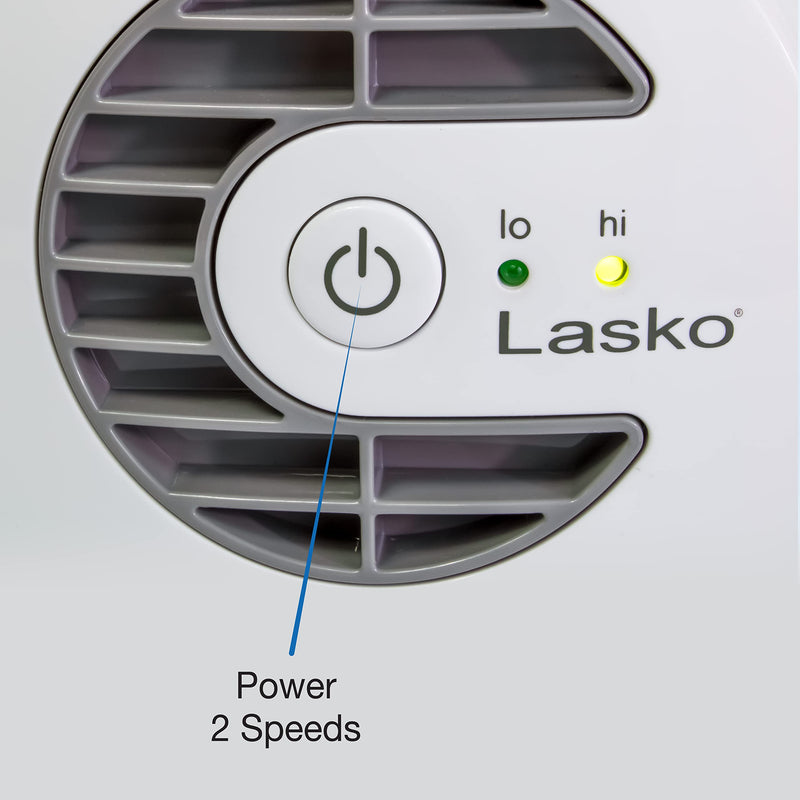 [Australia - AusPower] - Lasko MyCool D300 Mini USB Desk Fan with 40in. USB Cable and Bonus AC Adapter – Small Quiet Portable Personal 2-Speed Fans for Staying Cool at Home, Work, Office, Dorm, Car, and Travel, White 