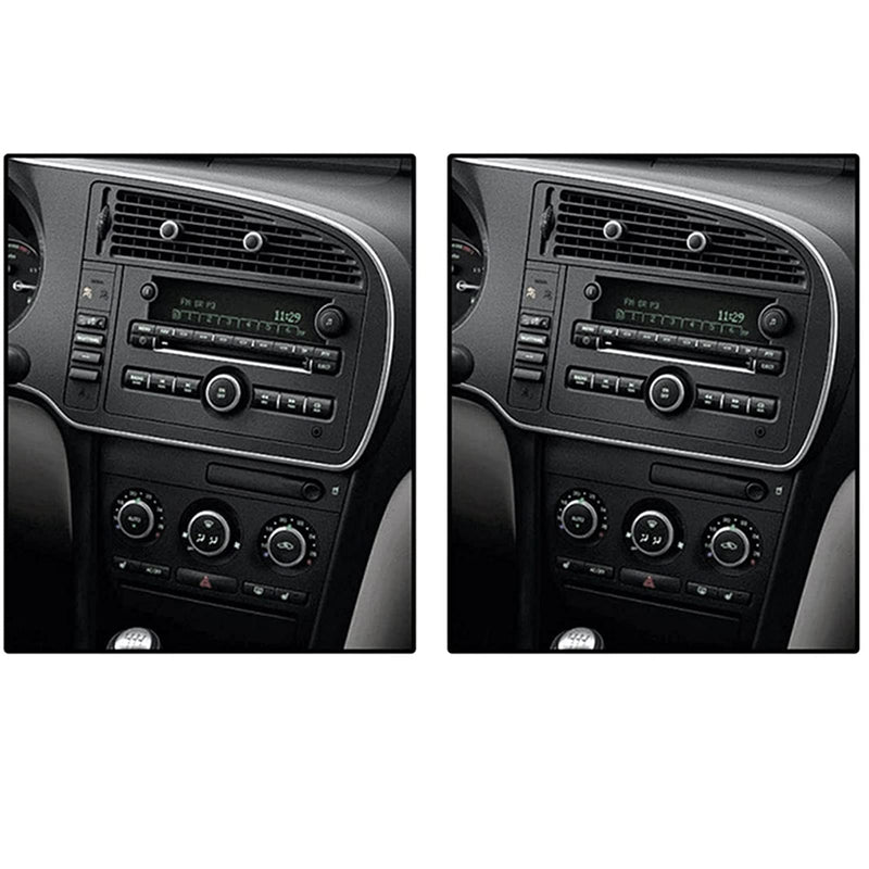 [Australia - AusPower] - Qiilu Double DIN Installation Dash Kit, Navigation Fascia Central Control Stereo Radio DVD Panel for Saab 9‑3 2007‑2010 