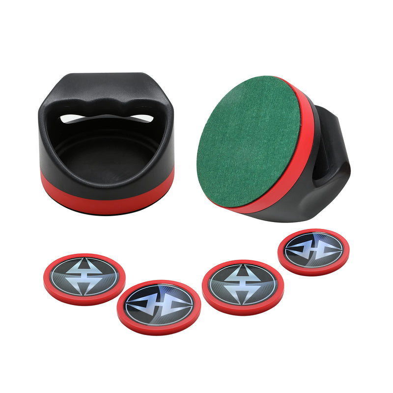 [Australia - AusPower] - Hathaway Arcade Air Hockey 4-in Strikers and 3-in Pucks - Black and Red 