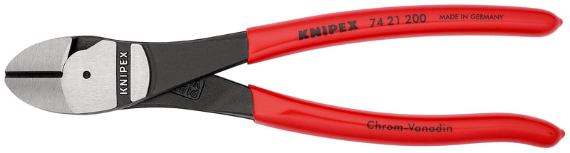 [Australia - AusPower] - KNIPEX Tools 74 21 200, 8-Inch High Leverage Angled Diagonal Cutters 8-Inch, Angled 