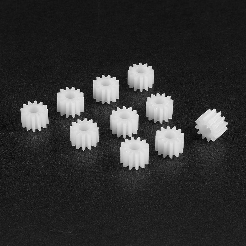 [Australia - AusPower] - uxcell 10pcs Plastic Gears 12 Teeth Model 123A Reduction Gear Plastic Worm Gears for RC Car Robot Motor 