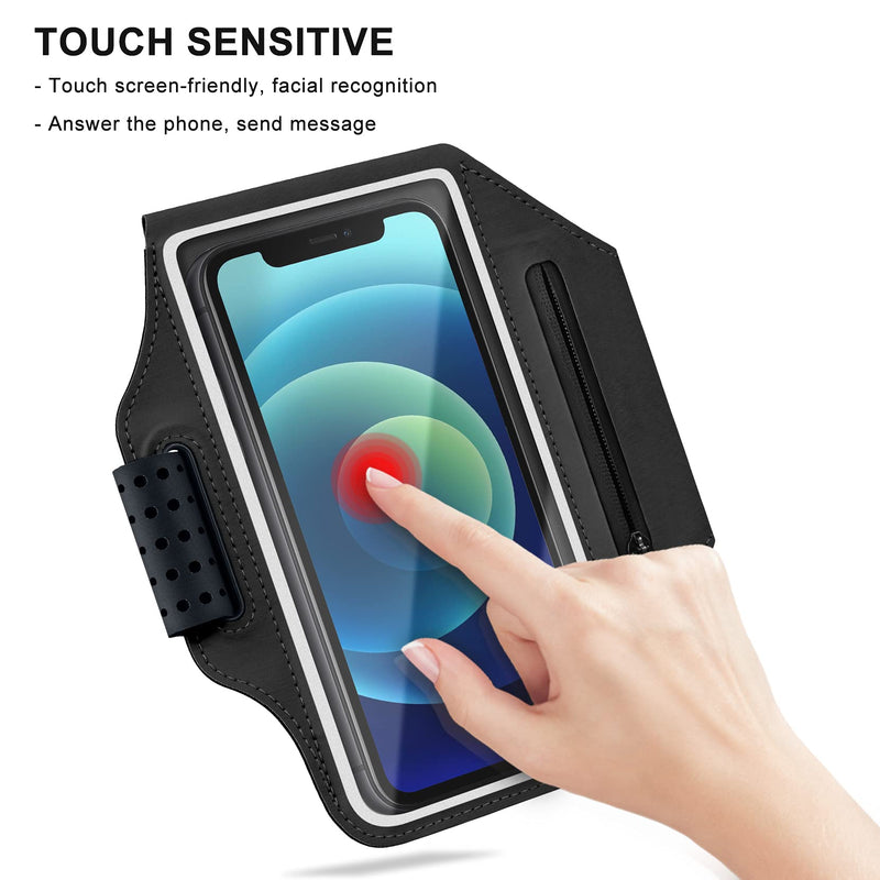 [Australia - AusPower] - SOGCASE Running Armband for iPhone 13, iPhone 13 Pro Max, iPhone 12, 11 X XR 8 7 Plus, Sports Cell Phone Holder Samsung Galaxy A12 A32 A52 S10 S9 S21 S20 FE Ultra, Moto (Black) Black 