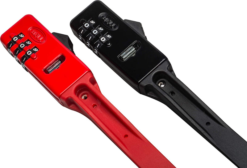 [Australia - AusPower] - Bell QuickZip Zip-Tie Multi-Purpose Combo Lock 2 Pack Red/Black, One Size 