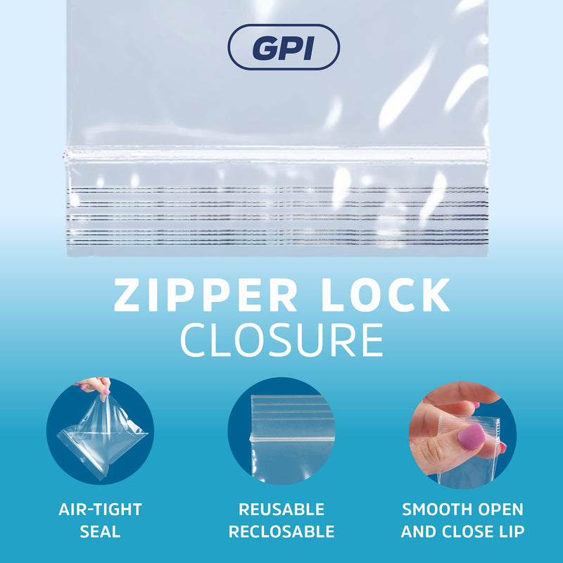 [Australia - AusPower] - ASSORTED CLEAR PLASTIC ZIP BAGS - GPI 600 Pack - 2 mil, 6 Sizes, 1.5x2 - 2x2 - 2x3 - 3x3 - 3x4-3x5, Durable Poly Baggies, Resealable Lock For Jewelry, Storage, Packaging & Shipping. 1.5x2 - 2x2-2x3 - 3x3 - 3x4 - 3"x5" 